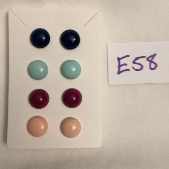 Metal Retro Style Circle Stud Earrings 4 Pairs - Picture 4 of 5